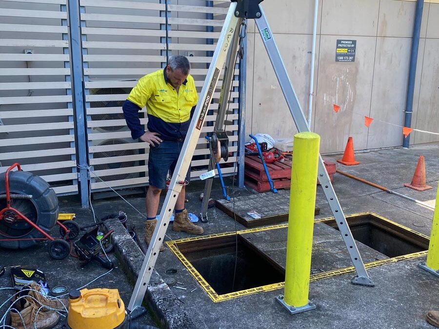 Commercial Plumber At Work